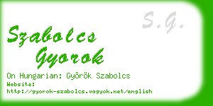 szabolcs gyorok business card